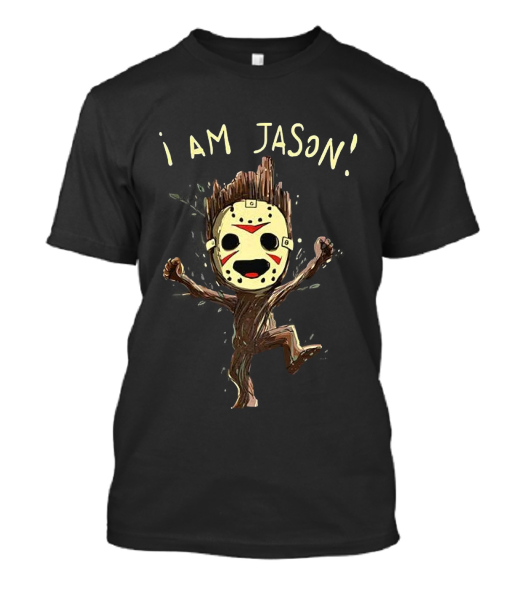 Groot I Am Jason Voorhees Funny Mask Parody T-Shirt