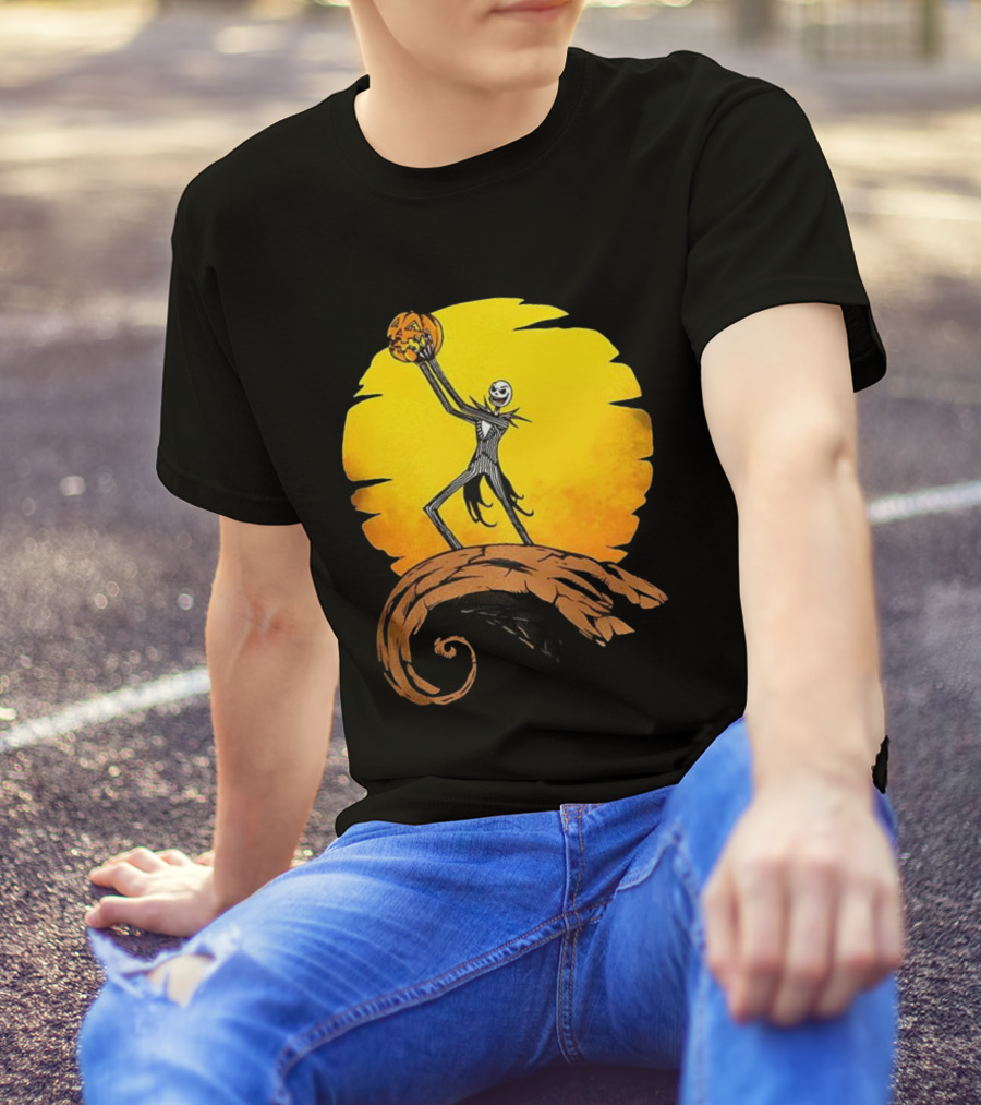Jack Skellington Halloween Moonlight Pumpkin King T-Shirt