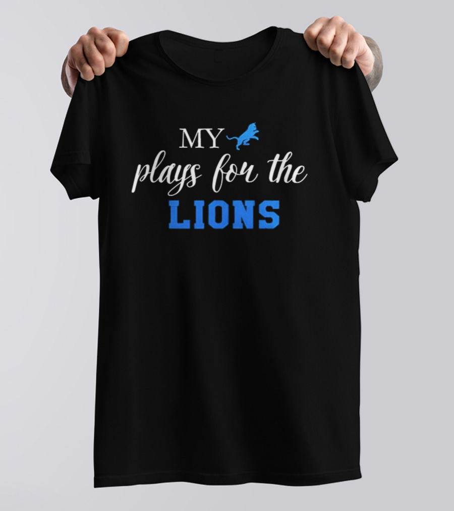My Plays For The Lions National Cat Day NFL Football 2025 T-Shirt