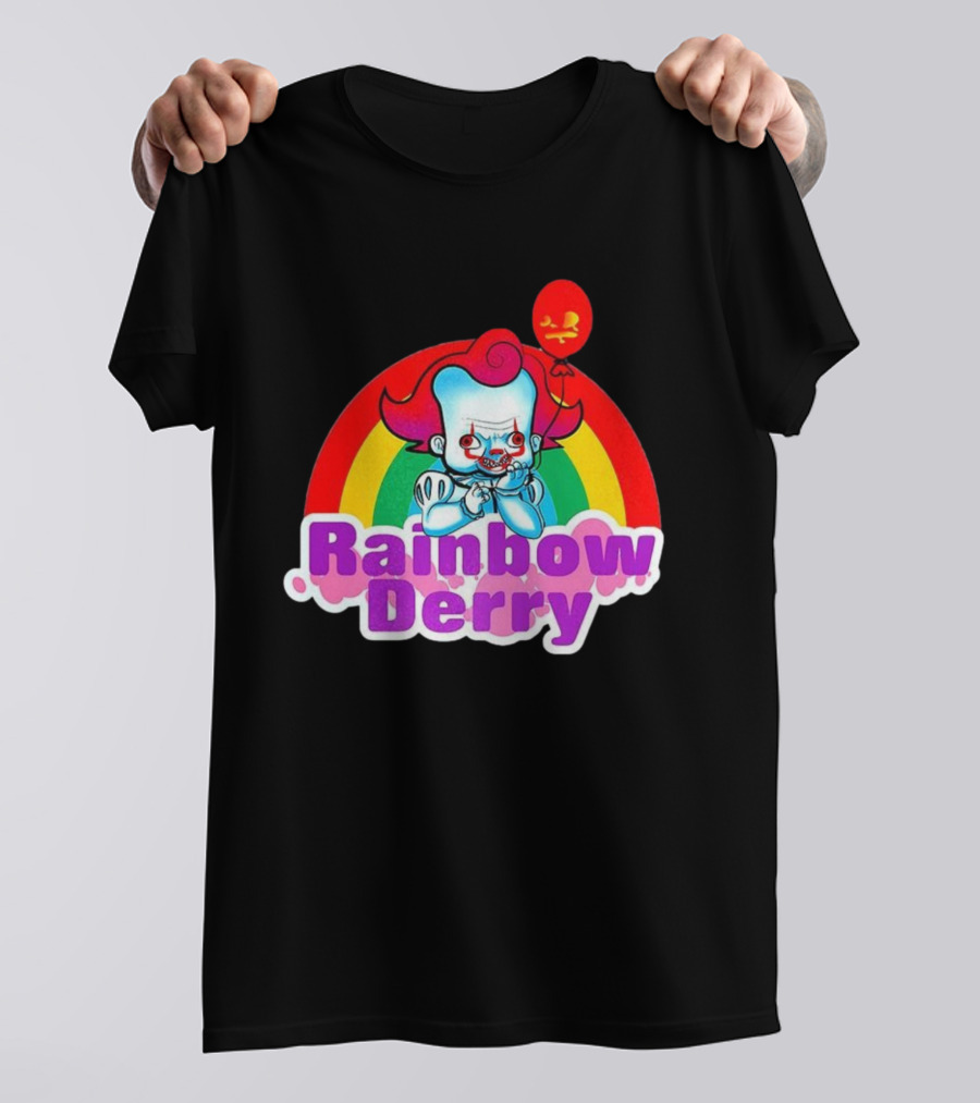 Rainbow Derry Pennywise Infant Balloon Cartoon T-Shirt