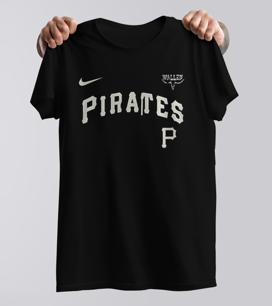 Pittsburgh Pirates Morgan Wallen Still The Problem Tour 2025 USA Flag Vintage Nike Collaboration T-Shirt