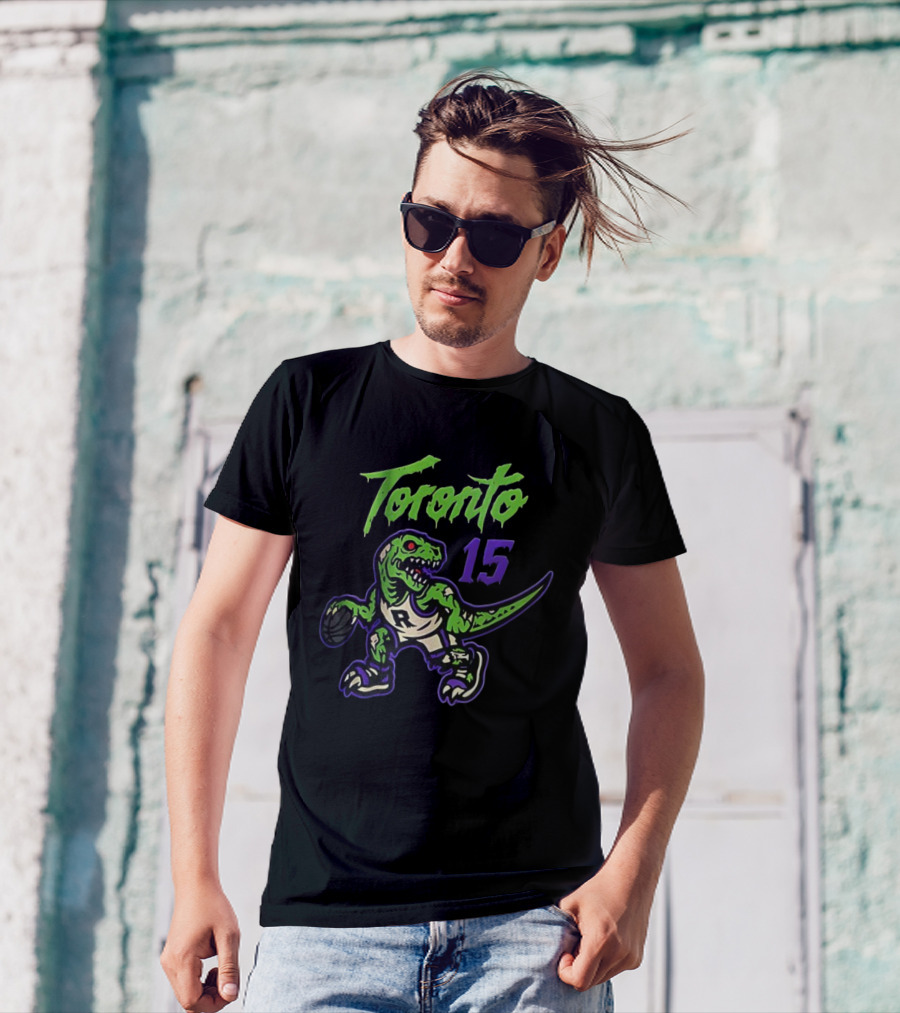 Toronto Raptors Zombie Raptor Dripping Text 15 T-Shirt