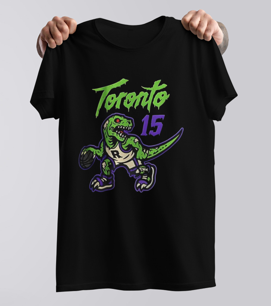 Toronto Raptors Zombie Raptor Dripping Text 15 T-Shirt