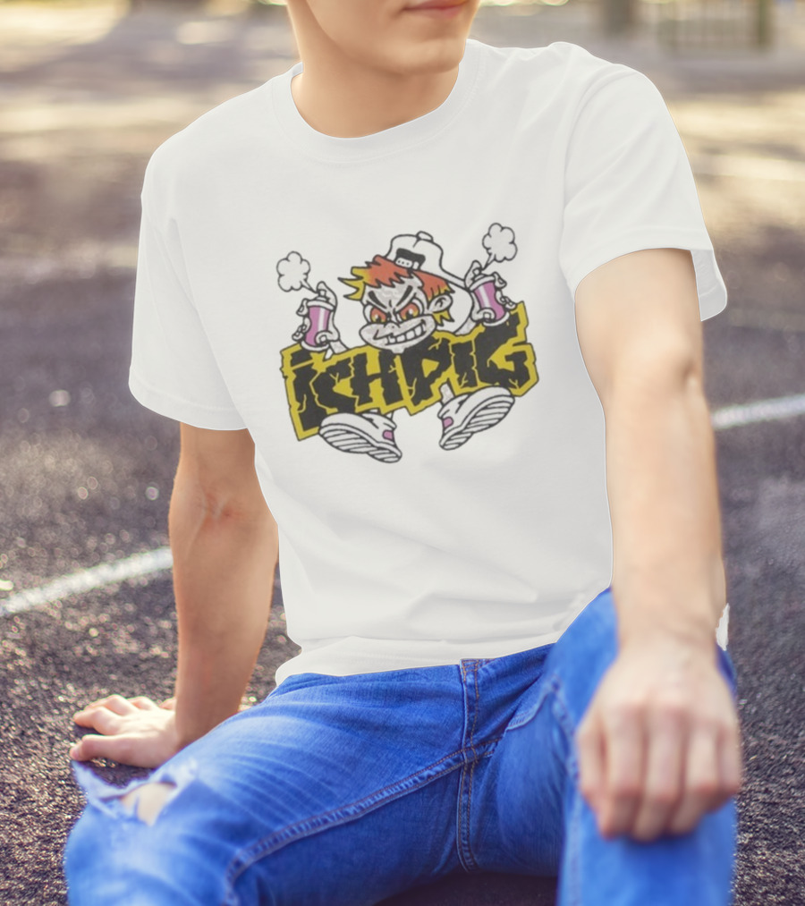 ICH-PIG Aeroboy Graffiti Character Streetwear Collection T-Shirt