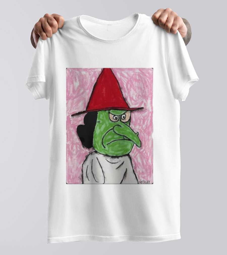 Lucy Van Pelt Witch Costume Red Hat Green Face MGRAY T-Shirt