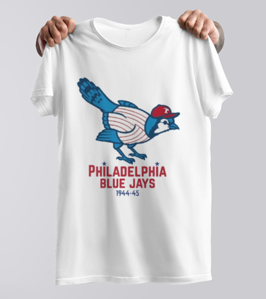 Philadelphia Blue Jays 1944-1945 Mascot Collaboration Phillies Blue Jays T-Shirt