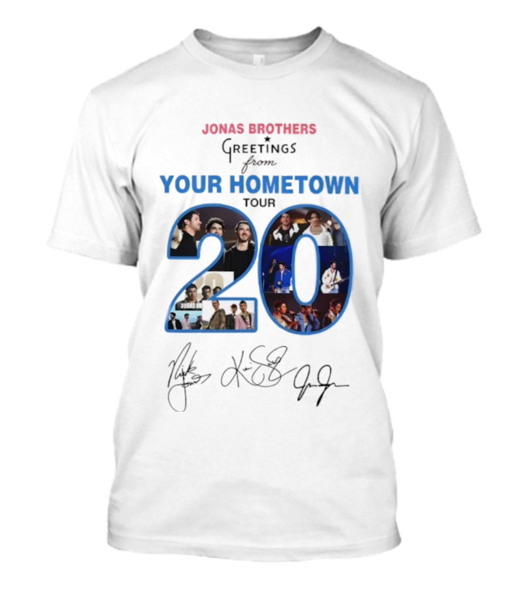 Jonas Brothers Greetings From Your Hometown Tour 2025 20 Signature T-Shirt