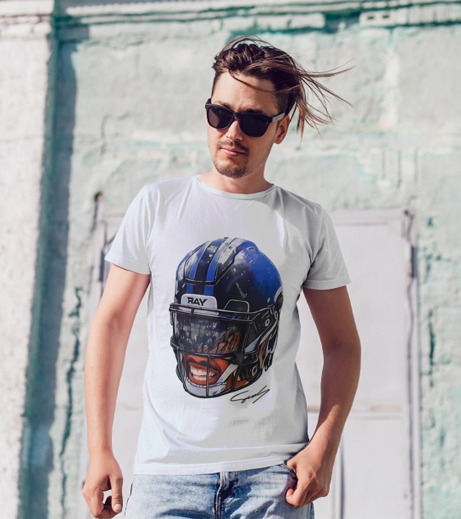 Zay Flowers Big Face Helmet Ravens Football T-Shirt