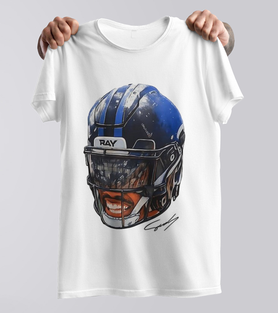 Zay Flowers Big Face Helmet Ravens Football T-Shirt