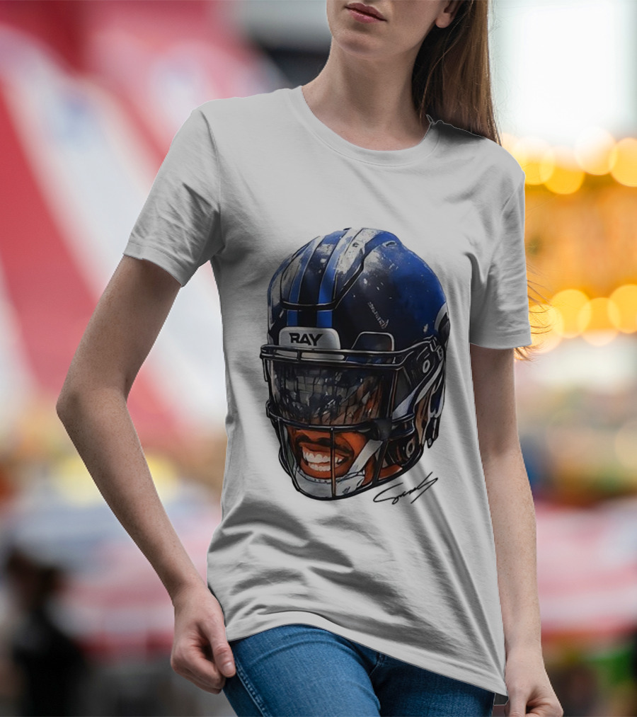 Zay Flowers Big Face Helmet Ravens Football T-Shirt