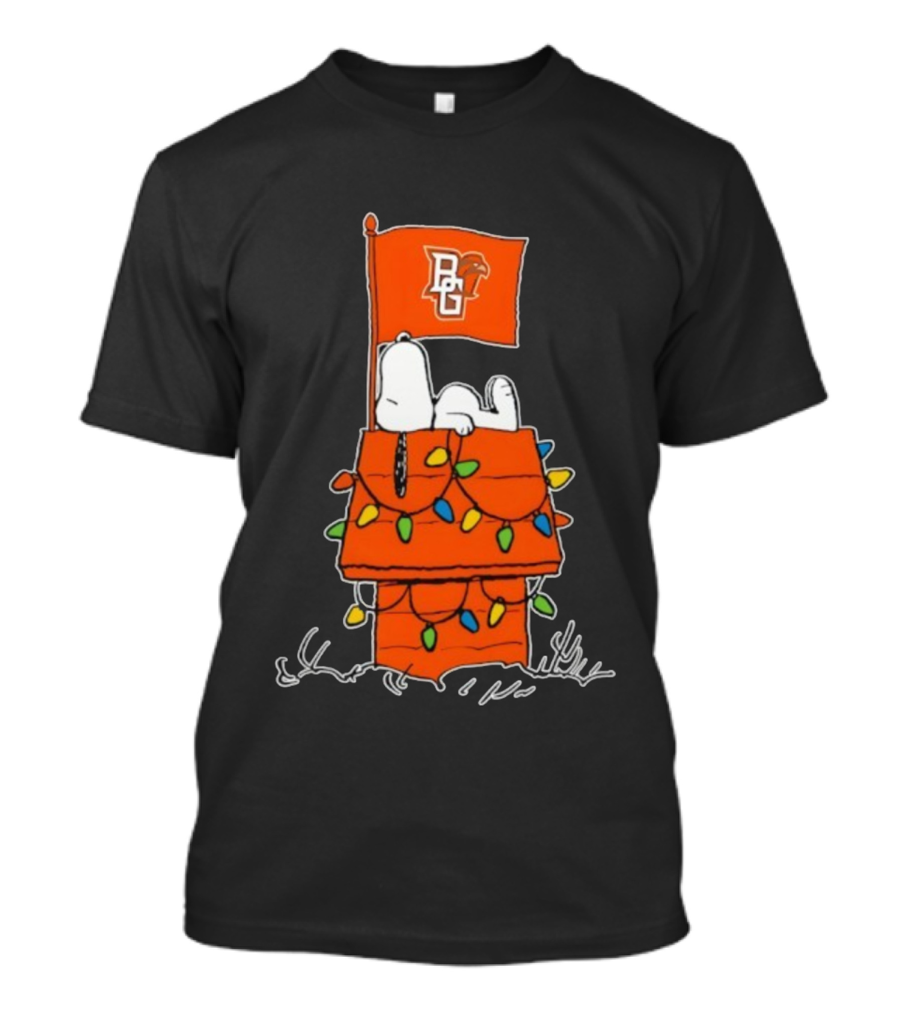 Bowling Green Falcons Snoopy Doghouse Christmas Lights T-Shirt