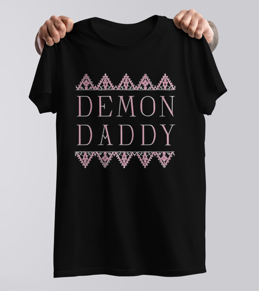 Demon Daddy Pink Gothic Lace Theme T-Shirt