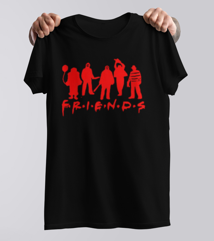 FRIENDS Halloween Horror Characters Silhouettes T-Shirt