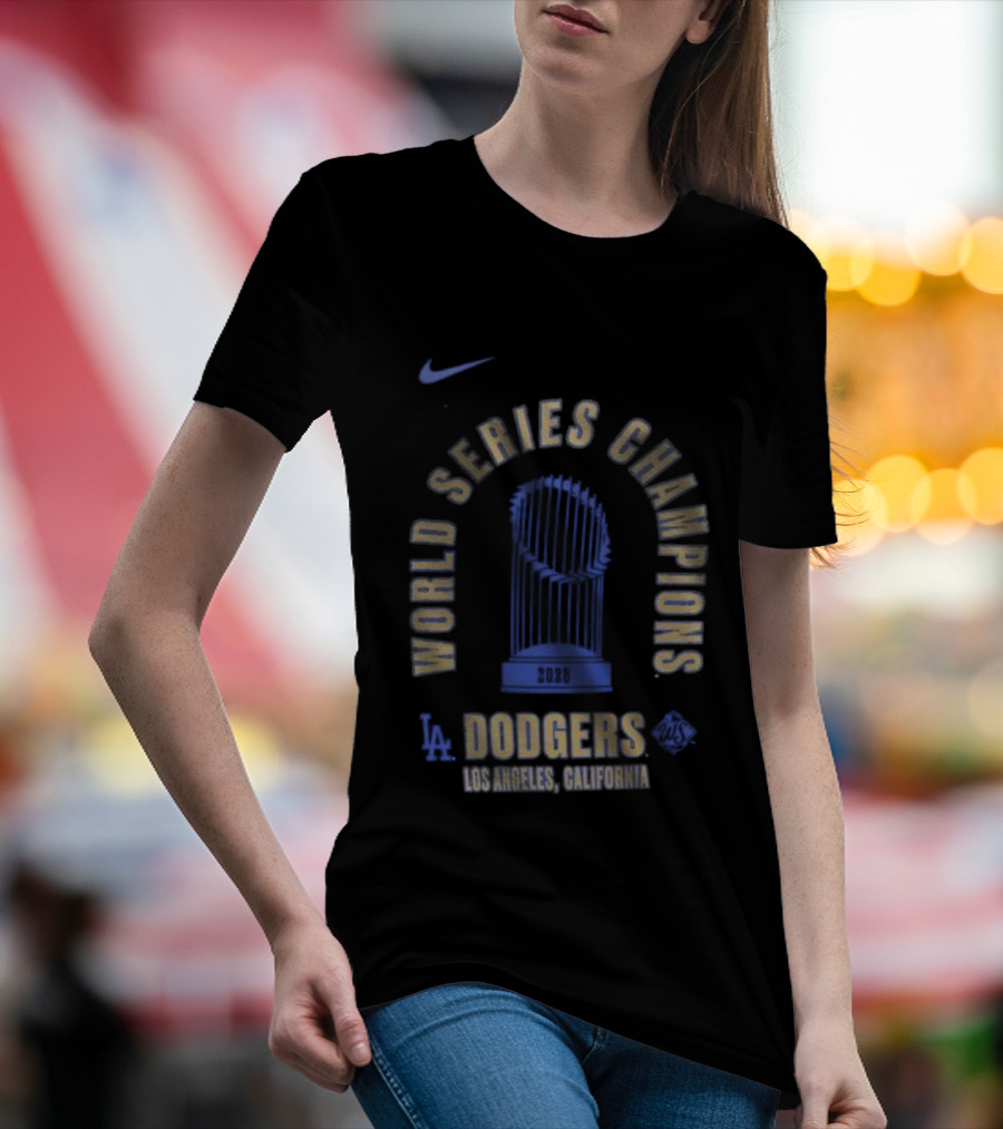 Nike Los Angeles Dodgers 2025 World Series Champions California T-Shirt
