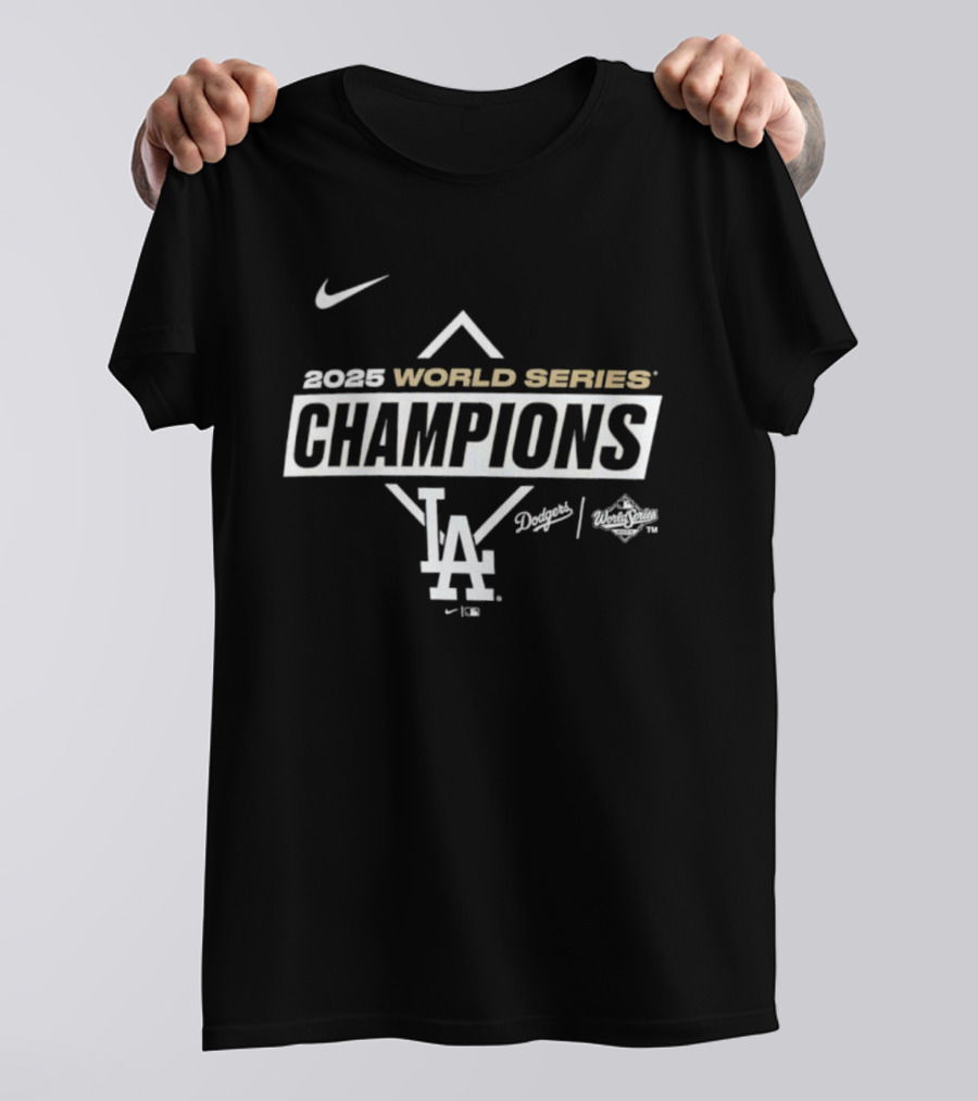 Los Angeles Dodgers 2025 World Series Champions Nike Dodgers LA T-Shirt