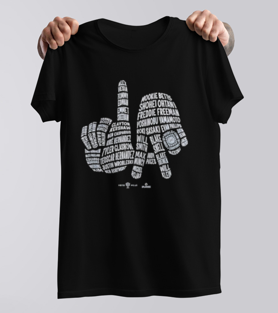 Los Angeles Dodgers LA 2025 Champs Balloon Hands T-Shirt