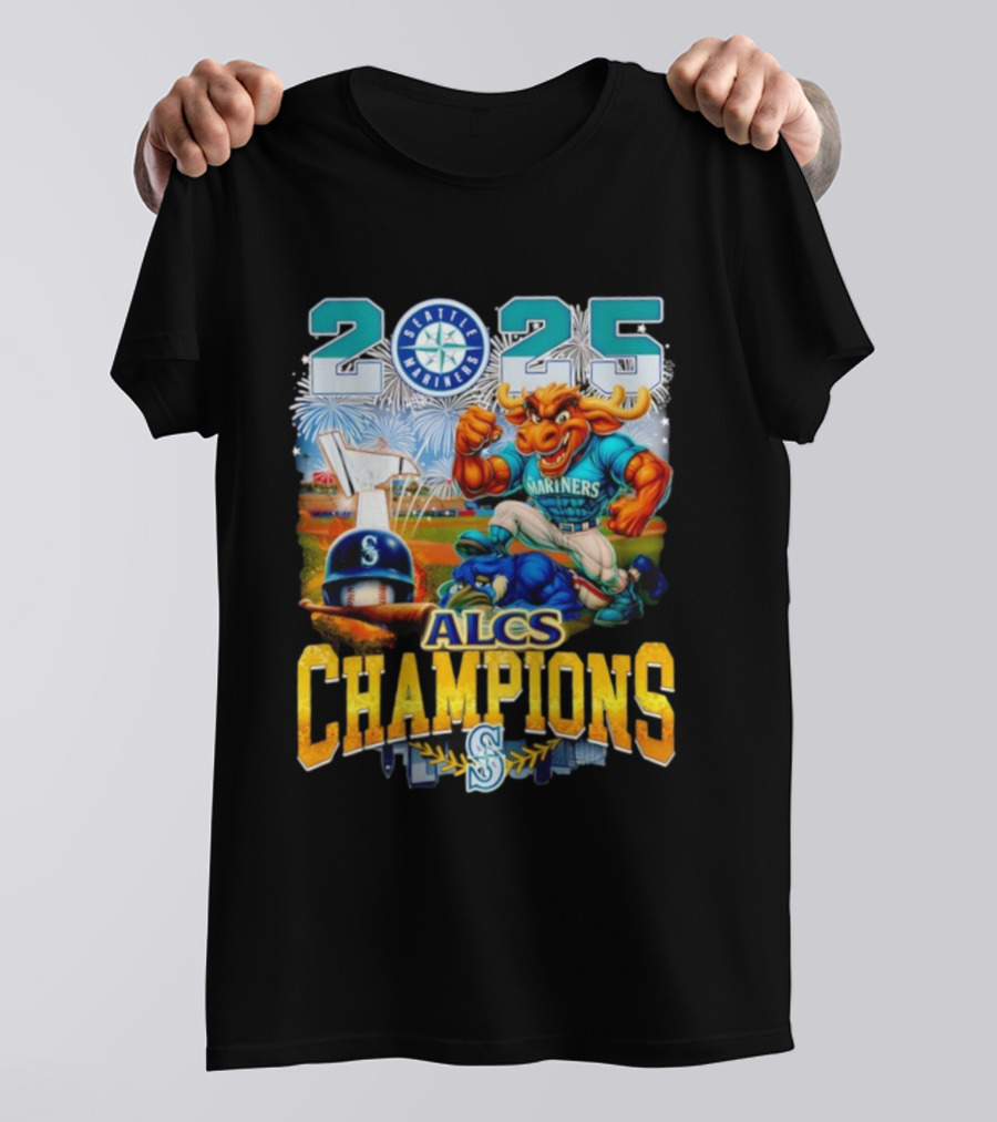 Seattle Mariners 2025 ALCS Champions American League Series MLB Mascot T-Shirt