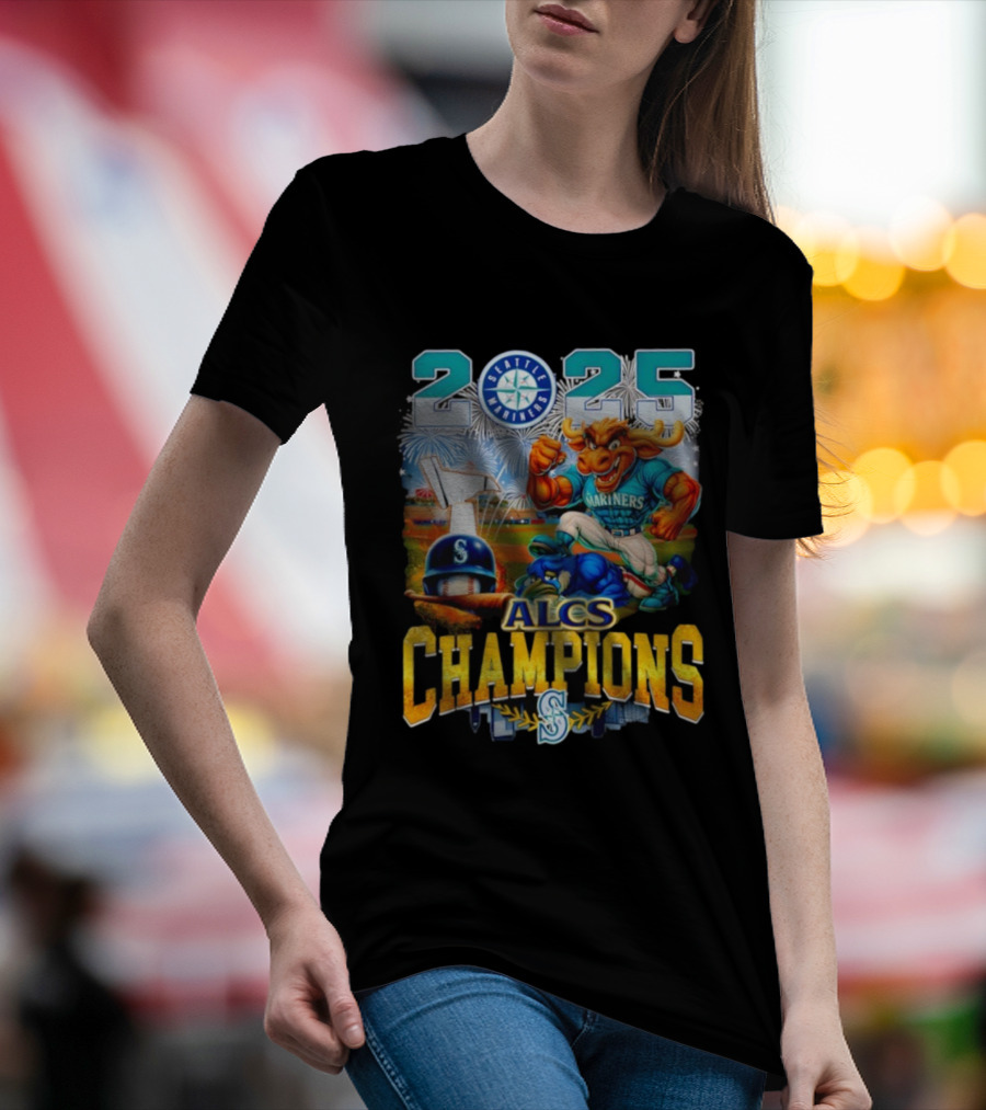 Seattle Mariners 2025 ALCS Champions American League Series MLB Mascot T-Shirt