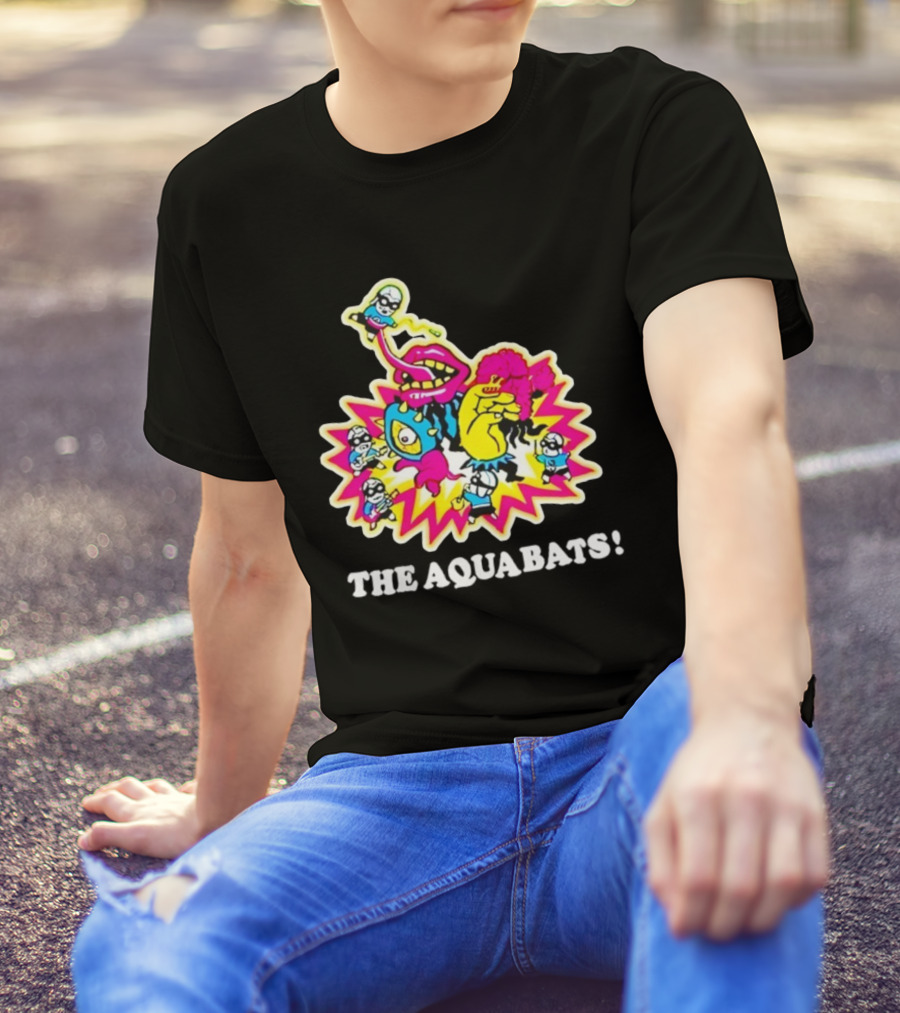 The Aquabats Cartoon Explosion Versus Battle Scene T-Shirt