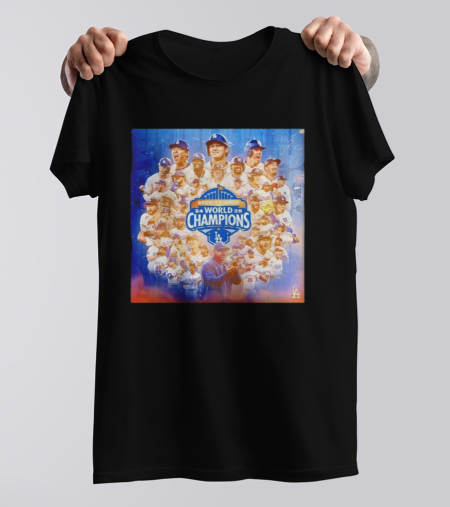 Back-To-Back 2024 2025 World Champions LA Dodgers T-Shirt