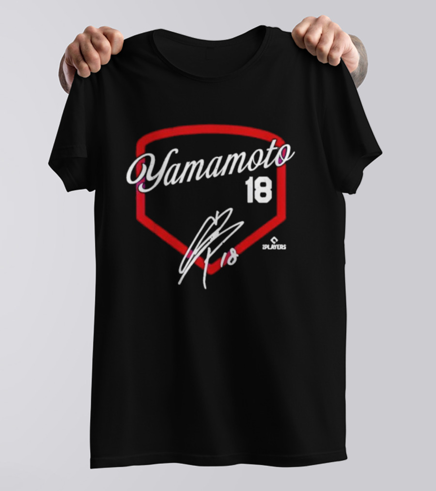 Yamamoto 18 Los Angeles Baseball Signature Design T-Shirt