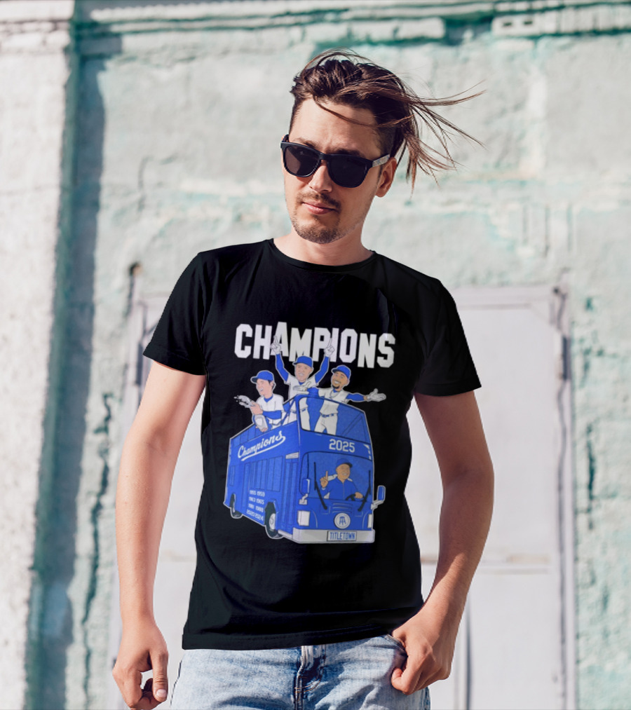 Los Angeles Dodgers Champions 2025 Yoshinobu Yamamoto Shohei Ohtani Mookie Betts Titletown T-Shirt
