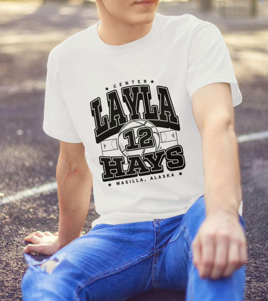 Layla Hays 12 Center Iowa State Cyclones Wasilla Alaska T-Shirt