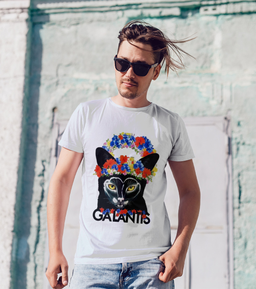 Midsommer Galantis Cat Floral Festival Headpiece T-Shirt