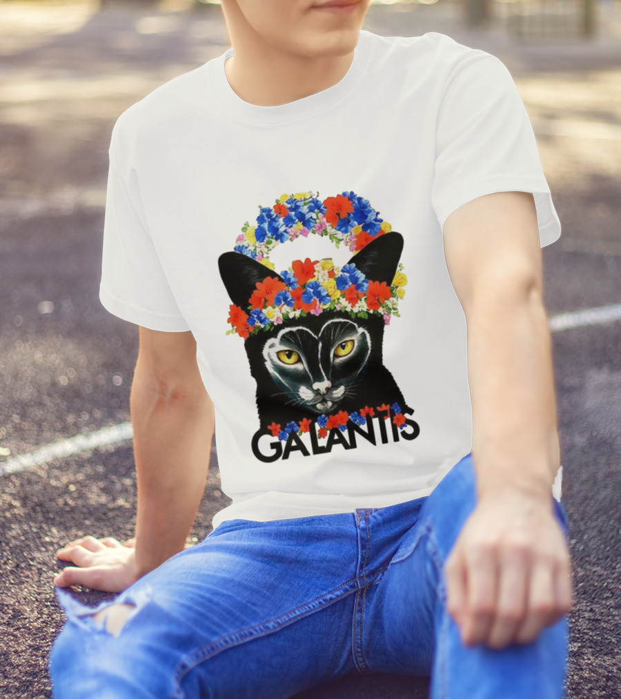 Midsommer Galantis Cat Floral Festival Headpiece T-Shirt