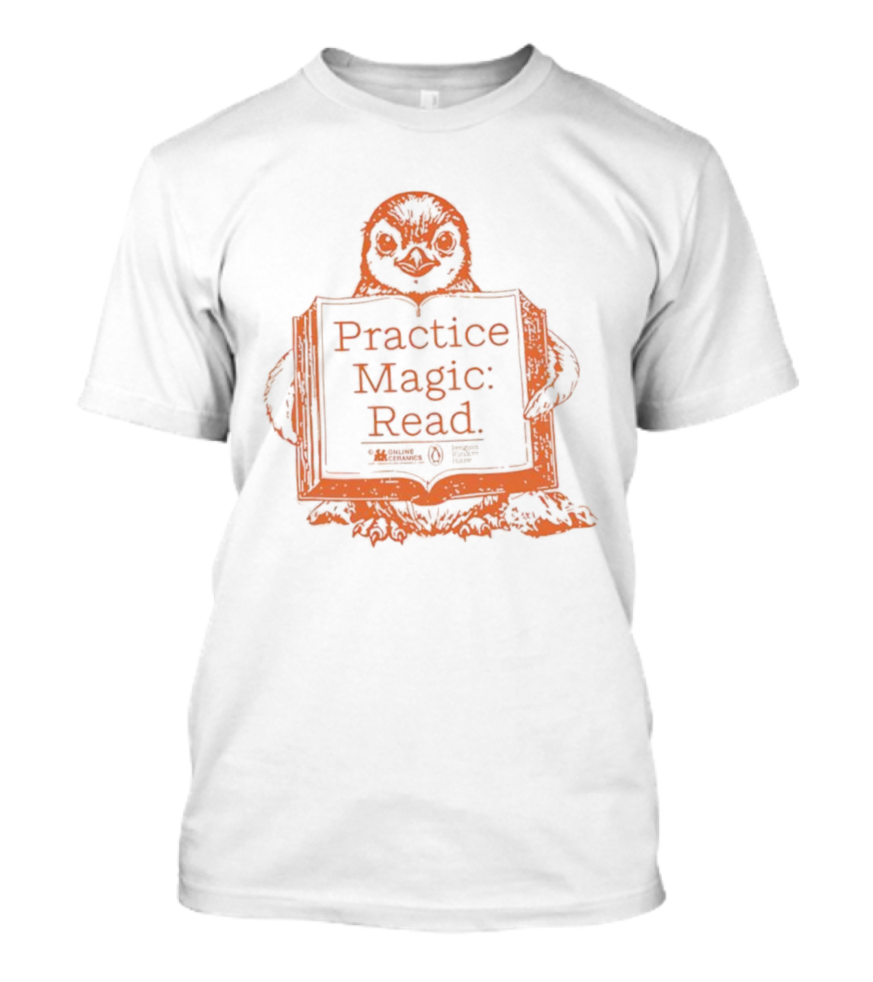 Penguin Holding Book Practice Magic Read T-Shirt