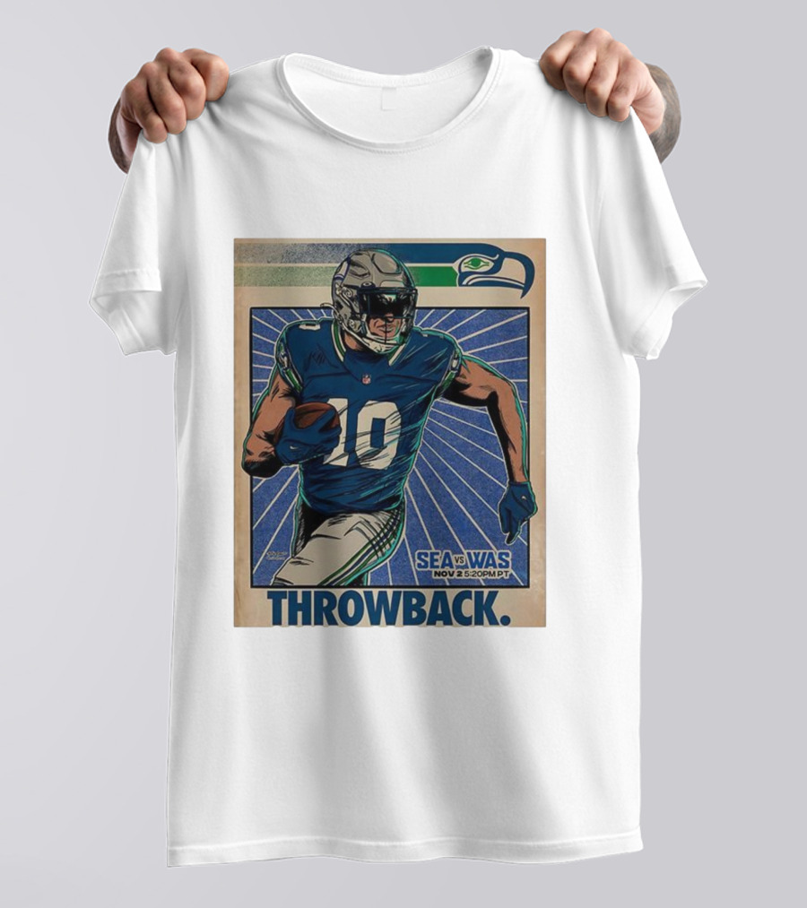 Seattle Seahawks Vs Washington Commanders Nov 2 Throwback NFL 2025 T-Shirt
