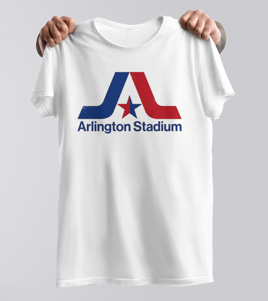 Texas Rangers Arlington Stadium Vintage Star Emblem T-Shirt