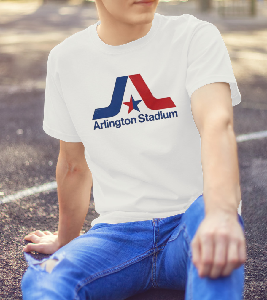 Texas Rangers Arlington Stadium Vintage Star Emblem T-Shirt