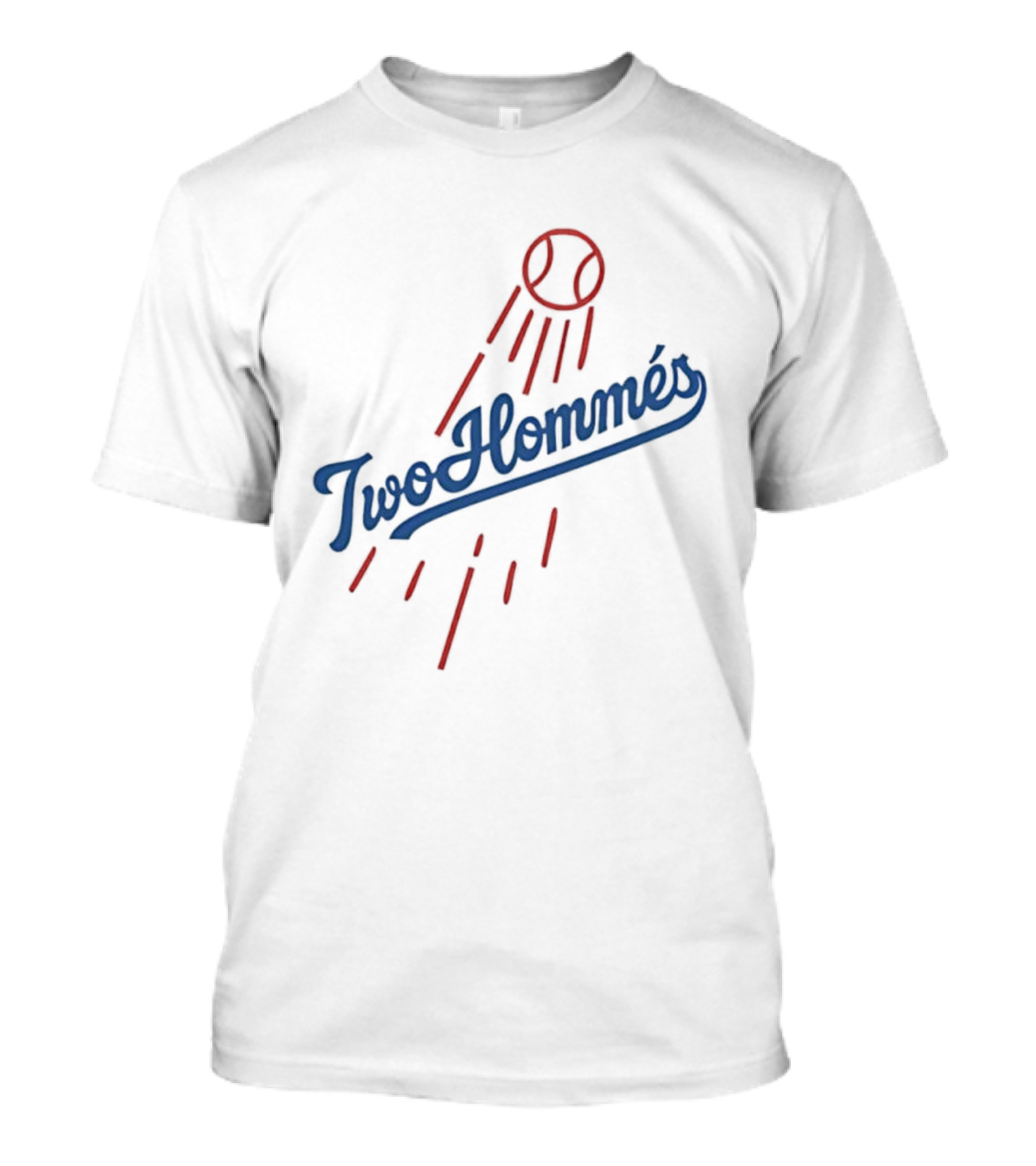 Two Hommés Baseball Collaboration Dodgers Style T-Shirt