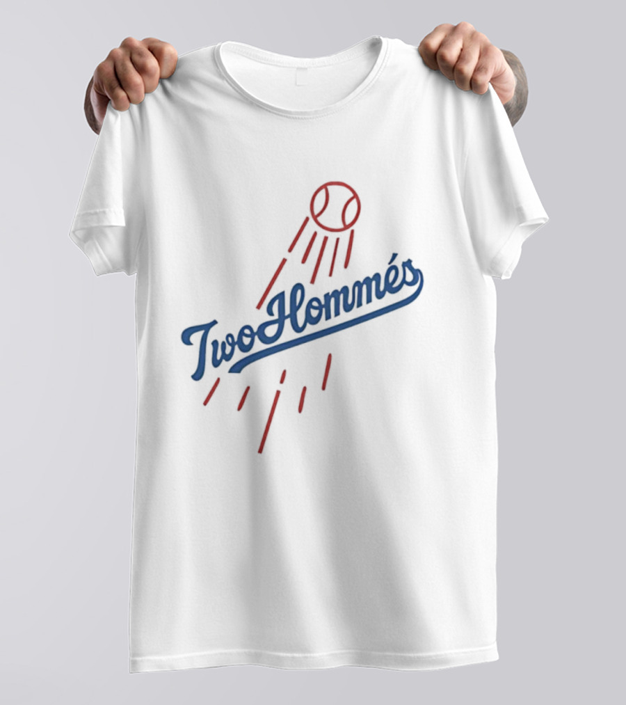 Two Hommés Baseball Collaboration Dodgers Style T-Shirt