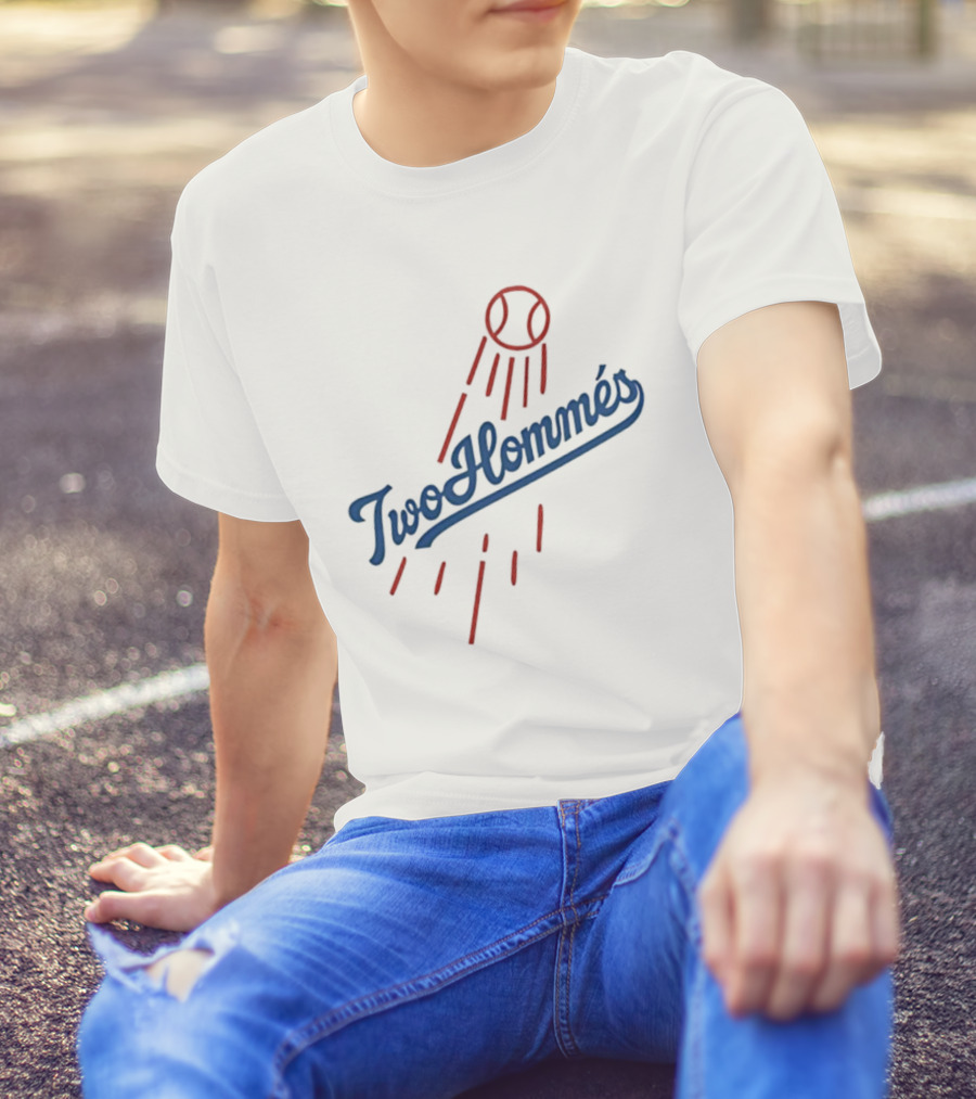 Two Hommés Baseball Collaboration Dodgers Style T-Shirt