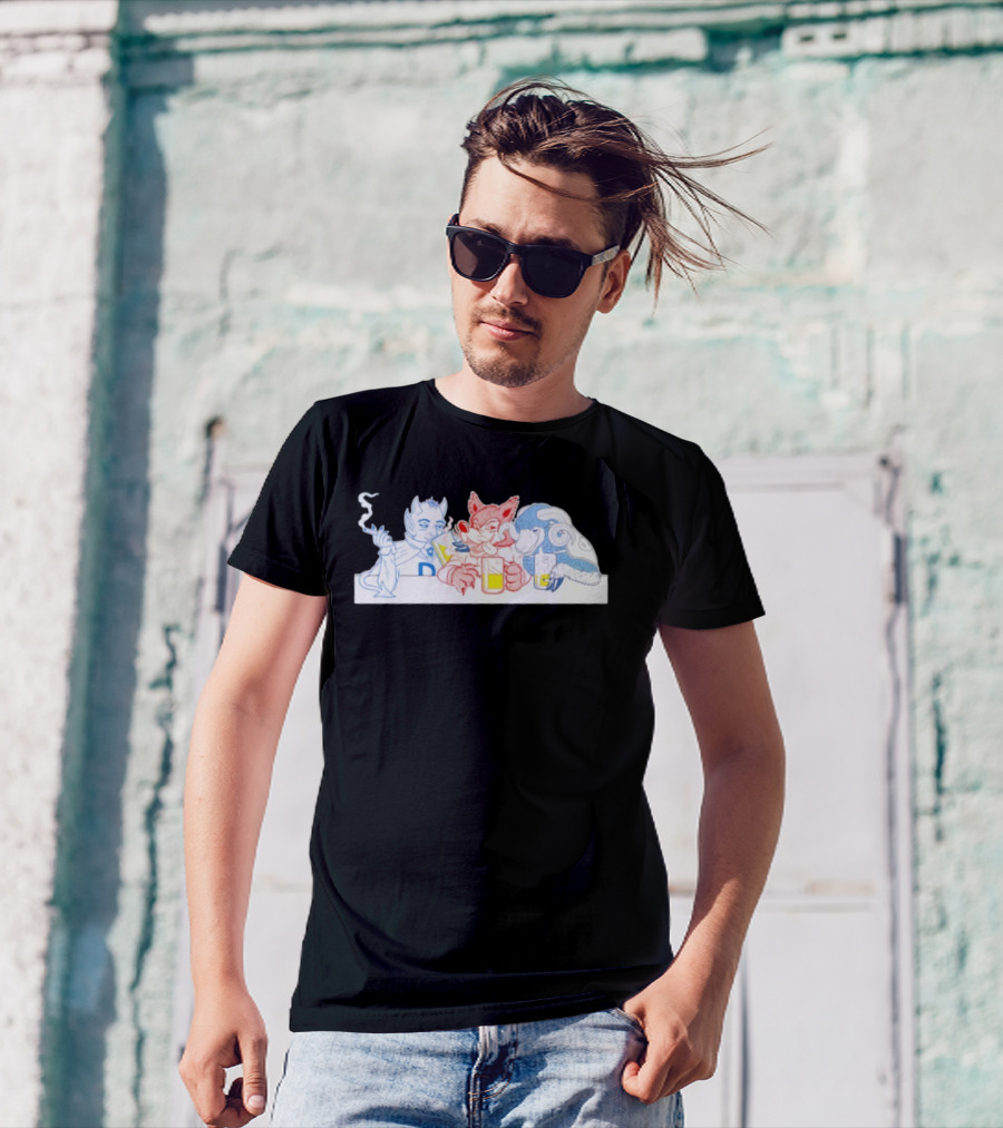 Duke Blue Devils North Carolina State Wolfpack Tar Heels Mascot Drinking Trio T-Shirt