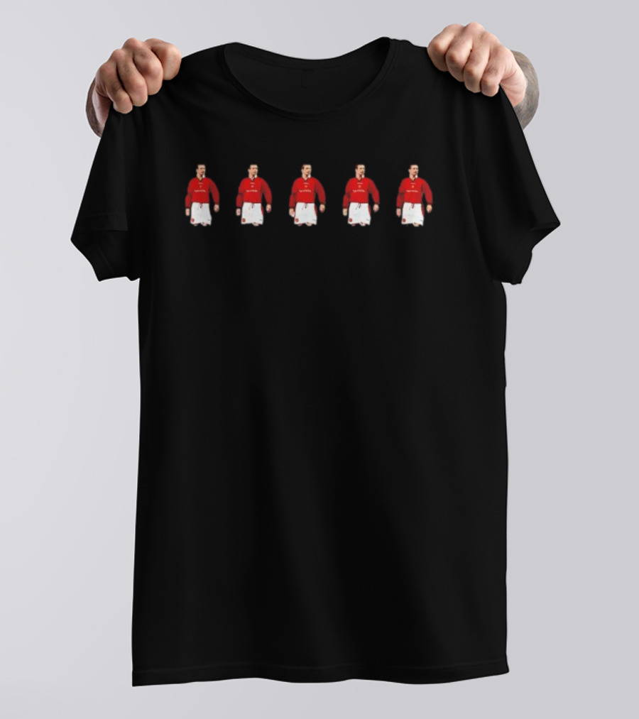 Five Cantonas Festive Football Icon Christmas Celebration T-Shirt