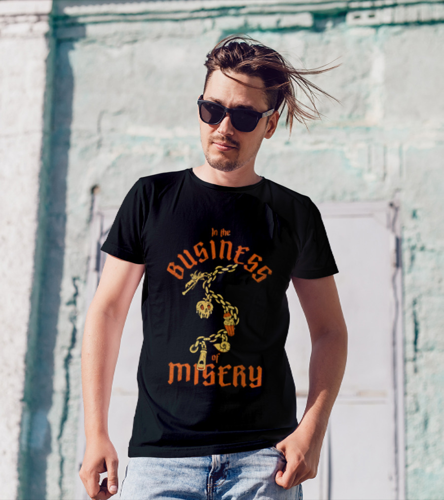 In The Business Of Misery Chain With Charms T-Shirt