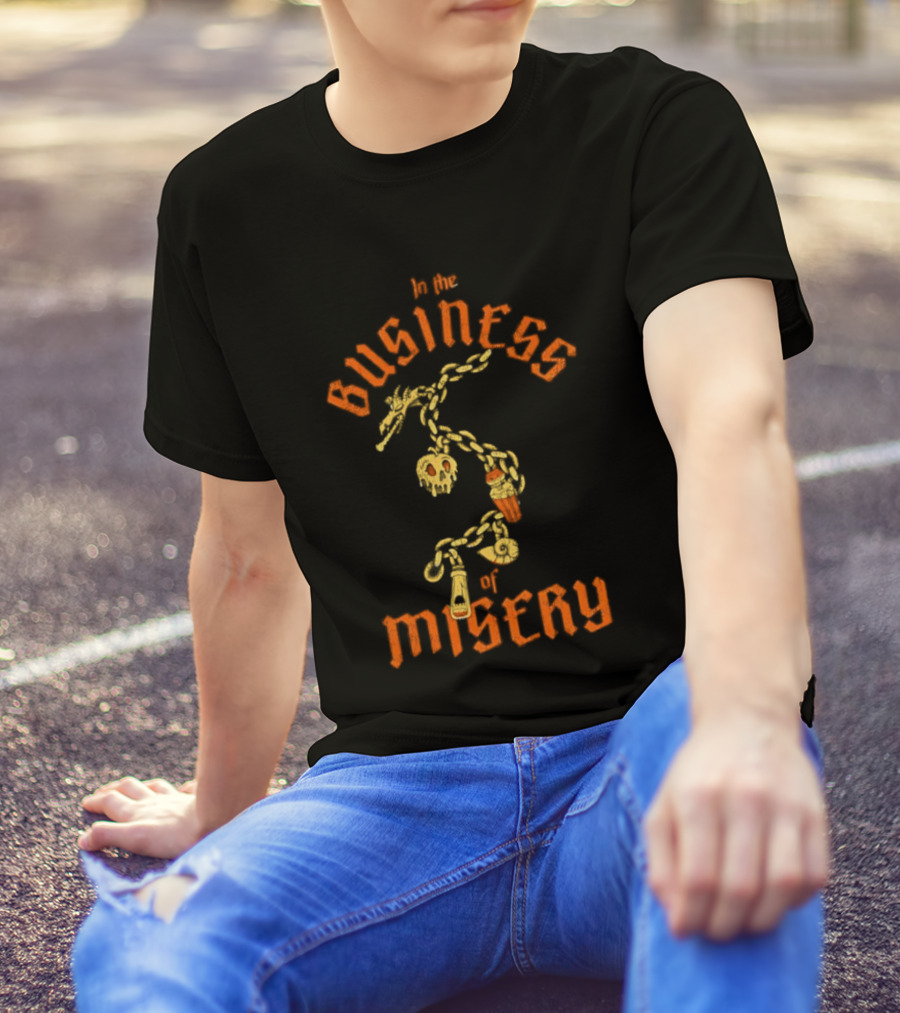 In The Business Of Misery Chain With Charms T-Shirt
