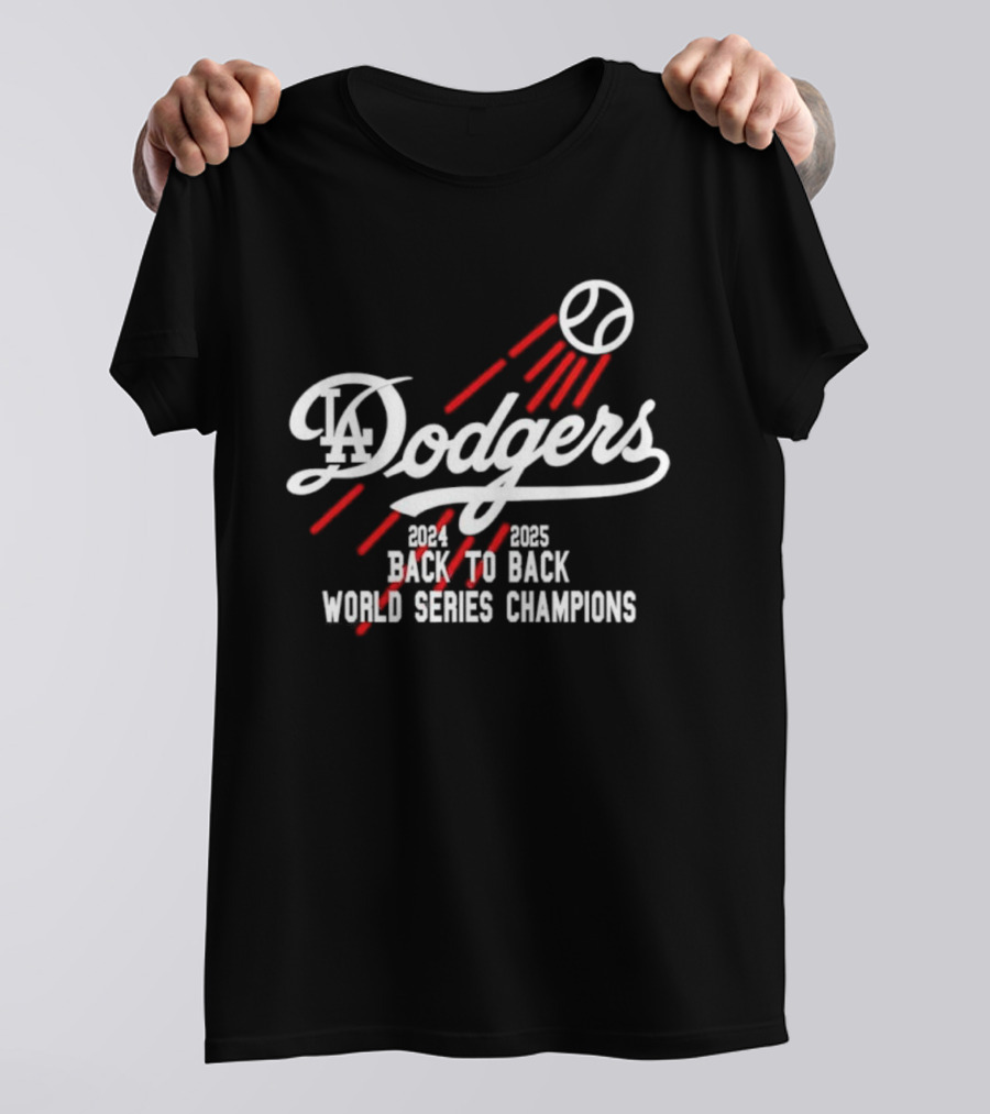 LA Dodgers 2024 2025 Back To Back World Series Champions T-Shirt