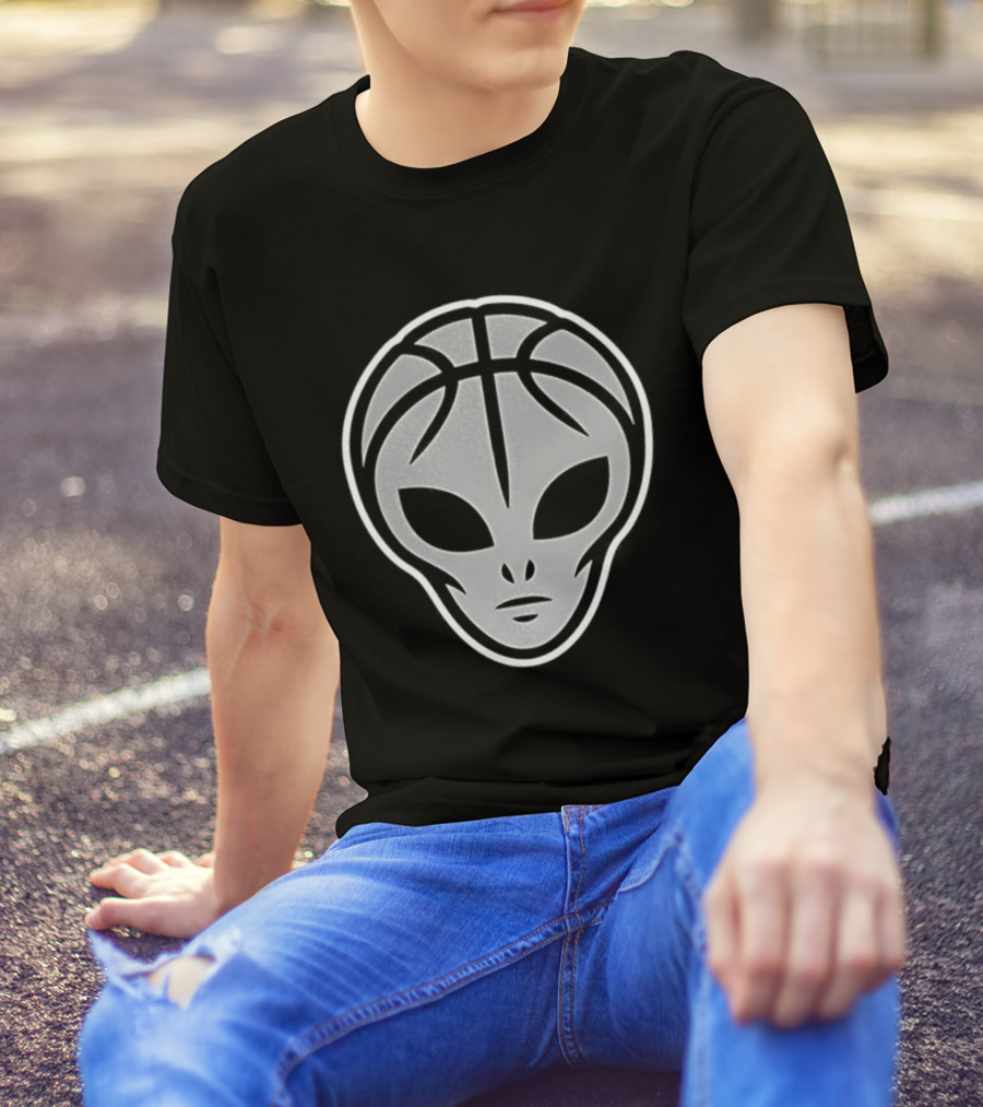 San Antonio Spurs Basketball Alien Head Logo T-Shirt