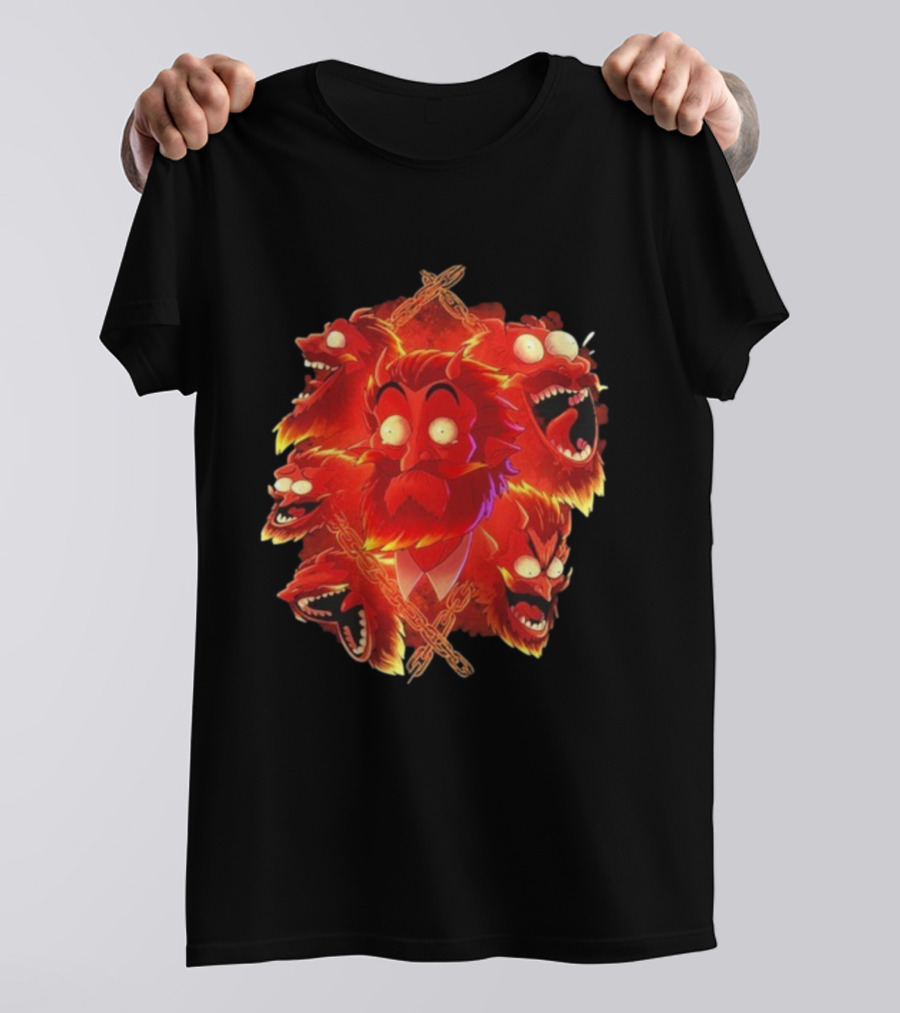 Legends Of Avantris Gideon Laughing Fiery Demon Faces T-Shirt