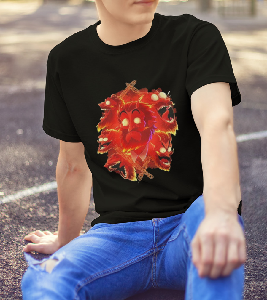 Legends Of Avantris Gideon Laughing Fiery Demon Faces T-Shirt