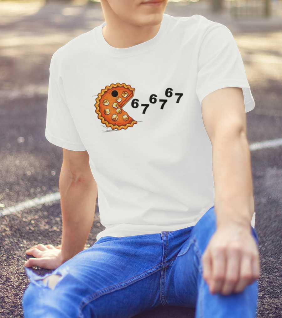 Pacman Pumpkin Pie Eating Ghosts Happy Fall Meme 67 T-Shirt