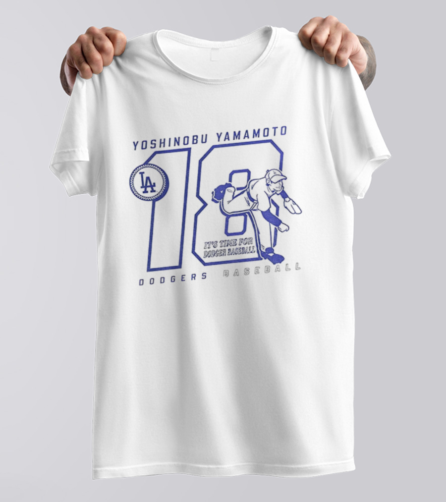 Yoshinobu Yamamoto 18 Los Angeles Dodgers Baseball MLB 2025 T-Shirt