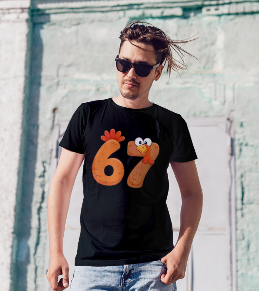 67 Thanksgiving Turkey Cool Fall Farm Fun T-Shirt