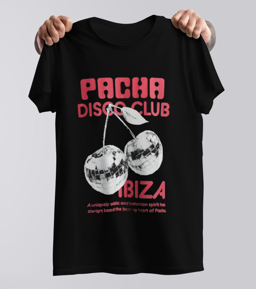 Pacha Disco Club Ibiza Cherry Mirror Balls Unique Vibe T-Shirt