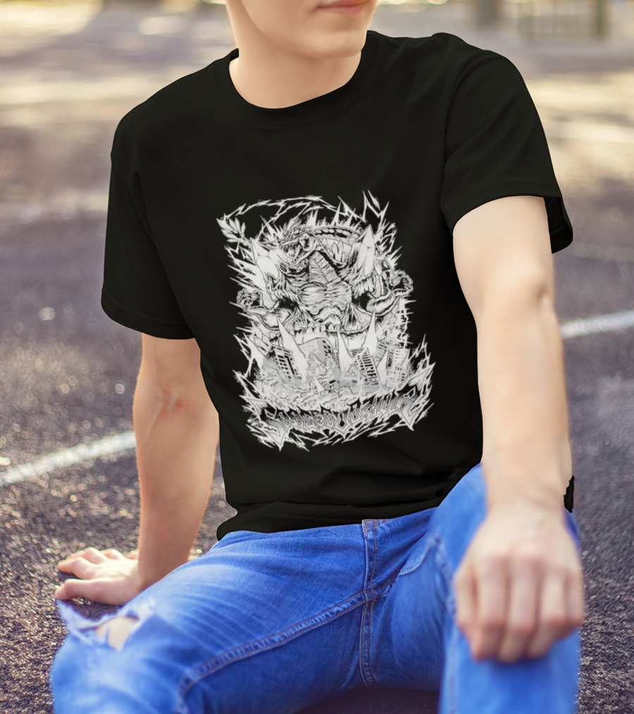 SpaceGodzilla Nekro Variant Fictional Monster Collectible Comic Style T-Shirt