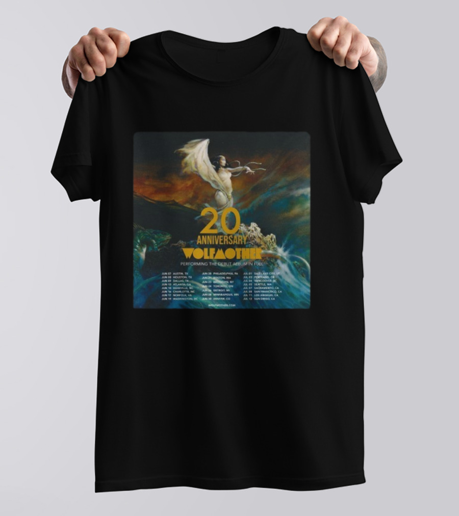 Wolfmother 20th Anniversary Performing Debut Album In Full 2026 USA Tour Dates T-Shirt